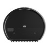 Tork Toilet Paper Dispenser 5.2X13.6X10.8 IN Plastic Wall Mount Black Mini Jumbo Roll Tissue (JRT) Stub Roll 1/Each