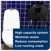 Tork Toilet Paper Dispenser 5.2X13.6X10.8 IN Plastic Wall Mount Black Mini Jumbo Roll Tissue (JRT) Stub Roll 1/Each