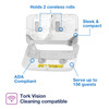 Tork T7 Toilet Paper Dispenser 5.078X14.173X8.228 IN Plastic Wall Mount White Coreless Side-by-Side High Capacity 1/Each