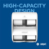 Compact Quad® Toilet Paper Dispenser 7.190X12.000X14.535 IN Plastic White 4-Roll Compact High Capacity Coreless 1/Each