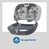 Toilet Paper Dispenser 5.73X13.58 IN Smoke Horizontal 2-Roll Side-by-Side Standard Roll 1/Each