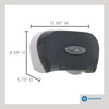 Toilet Paper Dispenser 5.73X13.58 IN Smoke Horizontal 2-Roll Side-by-Side Standard Roll 1/Each