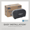 Toilet Paper Dispenser 5.73X13.58 IN Smoke Horizontal 2-Roll Side-by-Side Standard Roll 1/Each