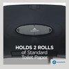 Toilet Paper Dispenser 5.73X13.58 IN Smoke Horizontal 2-Roll Side-by-Side Standard Roll 1/Each