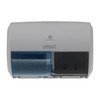 Compact® Toilet Paper Dispenser 6.75X10.12 IN Wall Mount, Locking Gray Side-by-Side 2-Roll Coreless High Capacity 1/Each