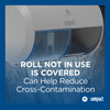 Compact® Toilet Paper Dispenser 6.75X10.12 IN Wall Mount, Locking Gray Side-by-Side 2-Roll Coreless High Capacity 1/Each