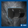 Compact® Toilet Paper Dispenser 6.75X10.12 IN Wall Mount Black 2-Roll Coreless Side-by-Side High Capacity 1/Each