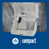 Compact® Toilet Paper Dispenser 6.75X10.12 IN Wall Mount White 2-Roll Coreless Side-by-Side High Capacity 1/Each
