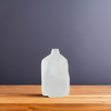 Juice Bottle 1 GAL HDPE Natural Square Plain With Handle 48/Case