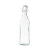 Bottle & Lid Combo 34 OZ 12.5X3.25X3.25 IN Glass Clear Square Swing Top Dishwasher Safe 1/Each