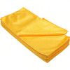Global Industrial™ Glass Cleaning Cloth 16X16 IN Microfiber Gold 266 GSM 12/Pack