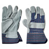 Gloves Large (LG) Red Blue Black Leather Palm 1 Count/Pack 72 Packs/Case