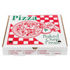 Victoria Bay Pizza Box 12X12X2 IN Corrugated Cardboard White Printed Square B-Flute 50/Bundle