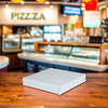 Pizza Box 9X9X1.5 IN Kraft White Lock Corner 1-Piece 100/Bundle