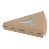Pizza Slice Container 9.5X9X1.625 IN Kraft With Window 220/Case