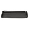1525S Meat Tray 8X14.75X0.9 IN Polystyrene Foam Black Rectangle 250/Case