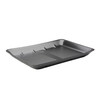 10X14 Supermarket Tray 13.875X9.875X1 IN Polystyrene Foam Black Heavy 100/Case