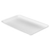 16S Meat Tray 7.38X12.38X0.63 IN 1 Compartment Polystyrene Foam White Rectangle 250/Case