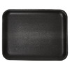 4S Meat Tray 7.25X9.25X0.63 IN Polystyrene Foam Black Rectangle 500/Case