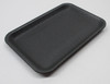 2S Meat Tray 8.25X5.75X0.5 IN Polystyrene Foam Black Rectangle 500/Case