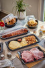 8H Meat Tray 10.6X8.3X1.2 IN 1 Compartment Polystyrene Foam Black Rectangle Heavy 400/Case