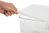 Lid Food Storage Container 9.00X8.47X0.51 IN 2-8 QT White Square LDPE With Snap Lid Food Safe Leak Resistant 1/Each