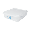 Lid Food Storage Container 9.00X8.47X0.51 IN 2-8 QT White Square LDPE With Snap Lid Food Safe Leak Resistant 1/Each