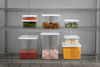 Lid Food Storage Container 9.00X8.47X0.51 IN 2-8 QT White Square LDPE With Snap Lid Food Safe Leak Resistant 1/Each