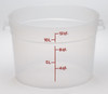 Food Storage Container 14.88X8.38 IN 12 QT Translucent Round PP Dishwasher Safe 1/Each