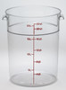 Camwear® Food Storage Container 22 QT Clear Round Graduated 1/Each