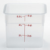 Food Storage Container 6 QT Translucent Square 1/Each