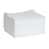 Oil Absorbent Pad 19X15 IN White Medium Weight PP Low Lint High Absorbency 100/Case
