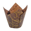 Baking Cup Brown Scroll Tulip 2000/Case