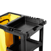 Janitorial Cleaning Cart 46X21.75X38.38 IN Black Yellow Plastic Vinyl With Vinyl Bag 1/Case