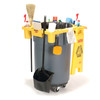 Brute® Rim Caddy 32.82X7.32X27.46 IN Yellow Resin 44 Gallon Standard 4 Compartment 1/Each