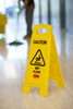 Wet Floor Sign 26 IN Yellow Black 2-Sided 6/Case