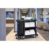 Housekeeping Cart 53.12X23.00X19.12 IN Black Plastic Compact 1/Each