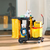 Janitorial Cleaning Cart Bag 24 GAL Yellow Vinyl 24 Gallon Zipper 1/Each