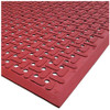 Anti-Fatigue Floor Mat 60X36X0.25 IN Red Rubber Greaseproof Perforated 1/Each