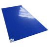 Tacky Traxx® Tacky Floor Mat 36X45 IN Blue Rubber Adhesive Peel-Off Sheets Numbered Corner Tabs 30 Ct/Pack 4 Packs/Case