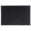 WaterHog® Squares Fashion Carpet Floor Mat 48X72 IN Charcoal With Cleated Backing 1/Each