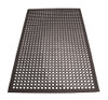Anti-Fatigue Floor Mat 36X60X0.5 IN Black Rubber With Beveled Edging Free Flow Comfort Kitchen 1/Each