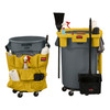 Brute® Rim Caddy 32.82X7.32X27.46 IN Yellow Resin 44 Gallon Standard 4 Compartment 1/Each