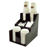 Cup & Lid Organizer 8.5X13.063X12.188 IN 6 Compartment Black Plastic 3 Tiers & 2 Stacks 1/Each
