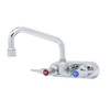 Workboard Faucet Chrome Plated Brass 4 IN Wall Mount 6 IN Swing Nozzle 1/Each