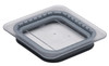 Camwear® Food Pan Cover 1/6 Size 6.9375X6.375 IN Clear Rectangle PC Dishwasher Safe Gripper 1/Each