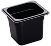 Camwear® Food Pan 1/6 6 IN 2.4 QT Black 1/Each