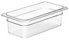 Camwear® Food Pan 1/3 4 IN Clear 1/Each