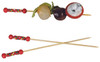 Pick 4.7 IN Bamboo Natural With 2 Red Beads 100 Count/Pack 20 Packs/Case 2000 Count/Case