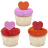 Cake & Cupcake Topper Ring 1.4X1.25X0.65 IN Heart 144/Bag
